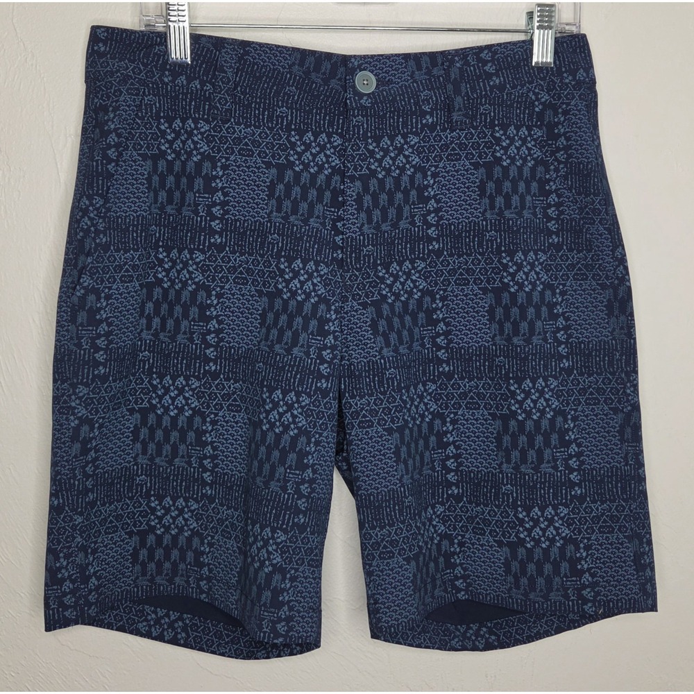 Southern Tide Flat Front Blue Fish Tide To Trail Performance Shorts Navy Size 30